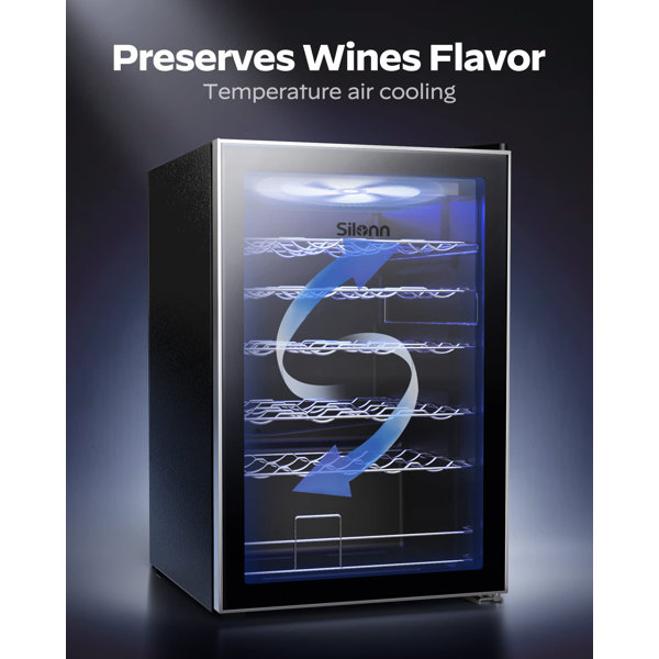 Furnimics 21.38'' 36 Bottle Single Zone Freestanding Wine Refrigerator